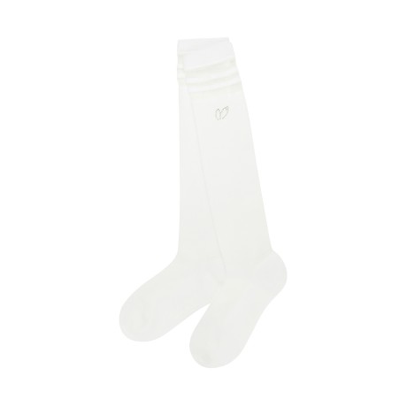 여성 논슬립 시스루 배색 라인 니삭스