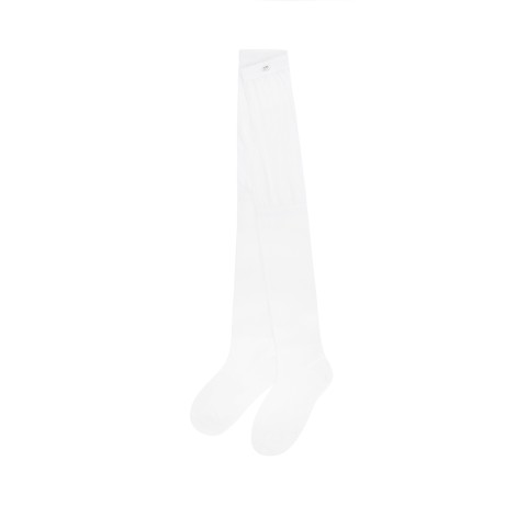 여성 논슬립 시스루 셔링 니하이 삭스