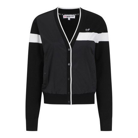 여성 우븐 레이어 컬러라인 가디건