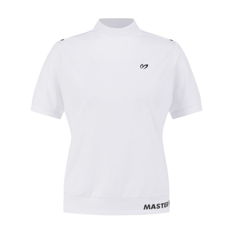 여성 심볼 패턴 모크넥 반팔 티셔츠