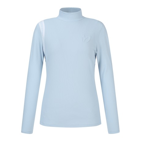 여성 엠보 심볼 배색 로고 긴팔 티셔츠