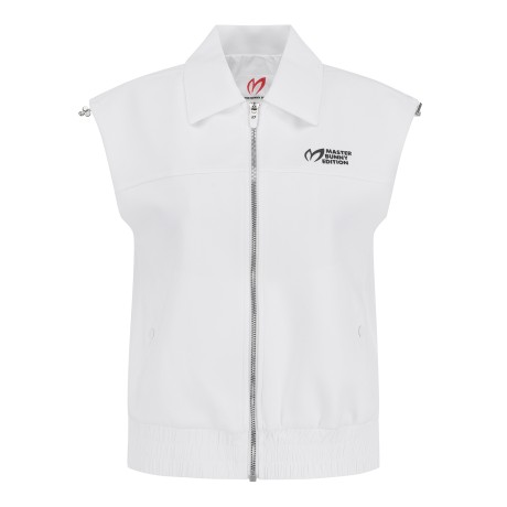 여성 백 우븐 스트링 슬리브리스 탑