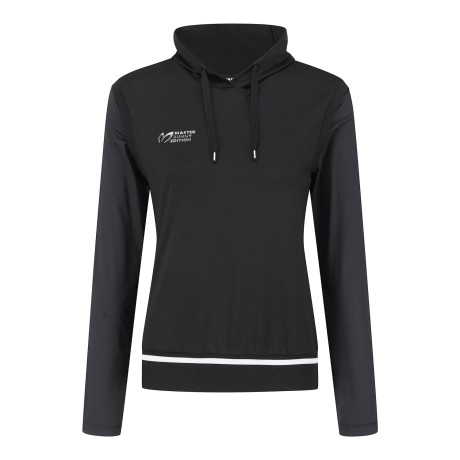 여성 냉감 슬리브 후드 로고 티셔츠