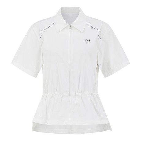 여성 로고 테이핑 스트링 반팔 점퍼