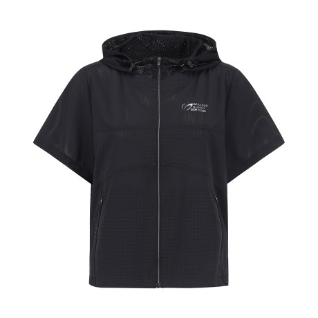 여성 플랩 메쉬 오버핏 후드 베스트