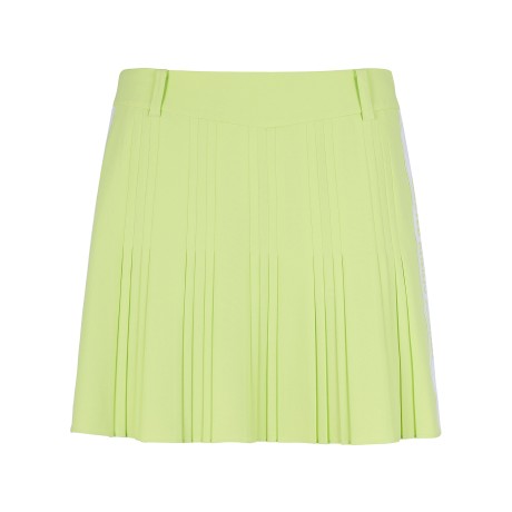 여성 사이드 로고 멀티 플리츠 큐롯 스커트