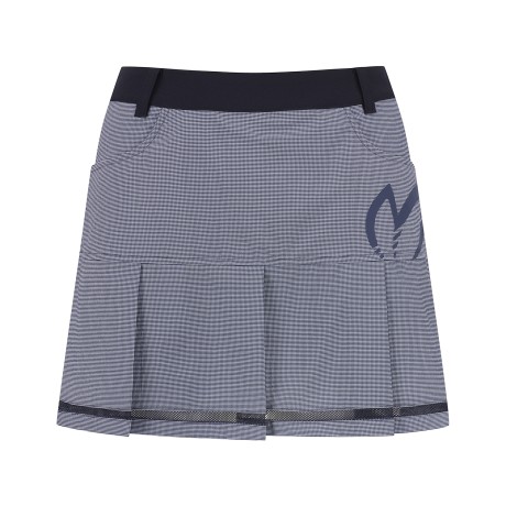 여성 심볼 깅엄체크 플리츠 큐롯 스커트