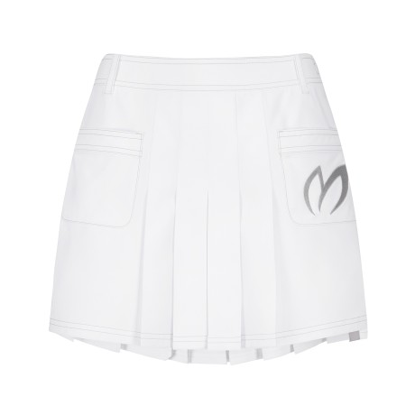 여성 심볼 자수 플리츠 큐롯 스커트