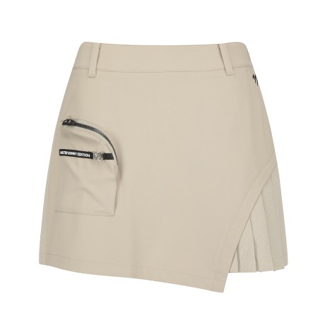 여성 텍스처 블록 포켓 큐롯 스커트