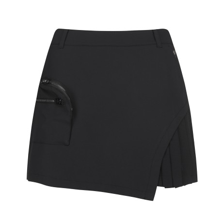 여성 텍스처 블록 포켓 큐롯 스커트