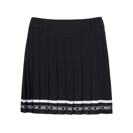 여성 배색 테이프 라인 플리츠 큐롯 팬츠