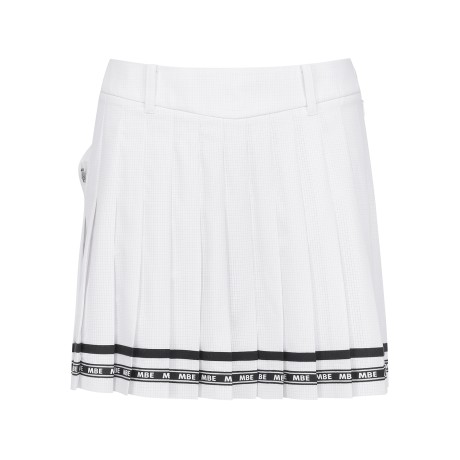 여성 배색 테이프 라인 플리츠 큐롯 스커트