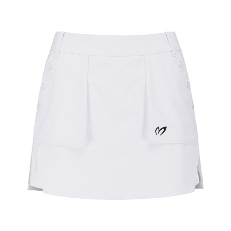 여성 버튼 포켓 슬릿 큐롯 스커트