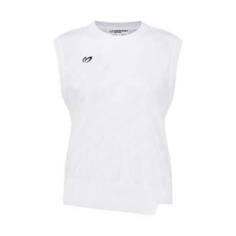 여성 카모 메쉬 니트 베스트