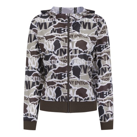 여성 냉감 메쉬 패턴 후드 집업