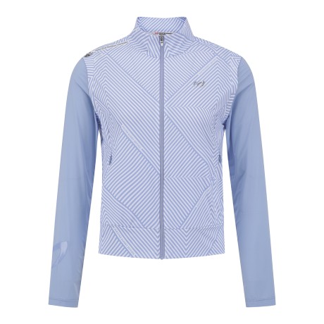 여성 기하학 패턴 냉감 슬리브 집업 가디건