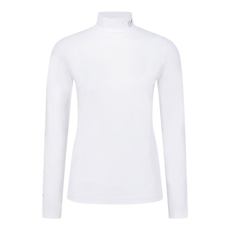 여성 냉감 메쉬 블록 모크넥 긴팔 티셔츠