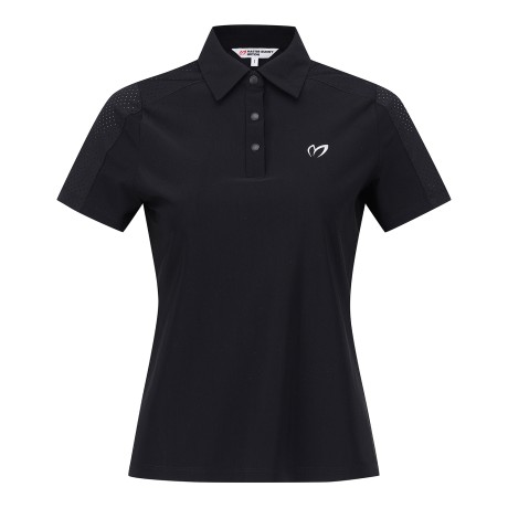 여성 엠보 프린팅 타공 블록 반팔 티셔츠