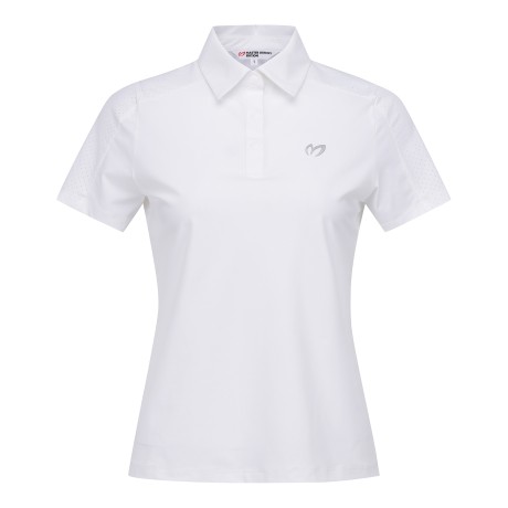 여성 엠보 프린팅 타공 블록 반팔 티셔츠