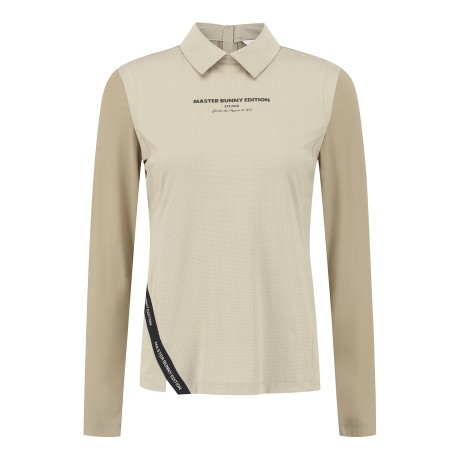 여성 소매 냉감 뒷지퍼 긴팔 티셔츠