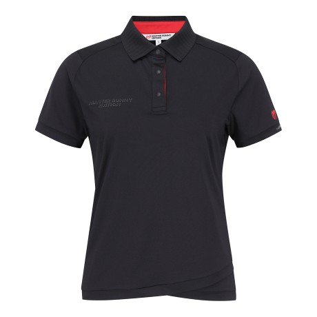 여성 언밸런스 패널 칼라 반팔 티셔츠