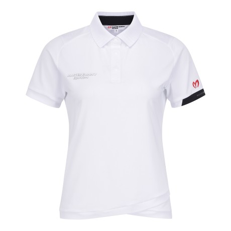 여성 언밸런스 패널 칼라 반팔 티셔츠