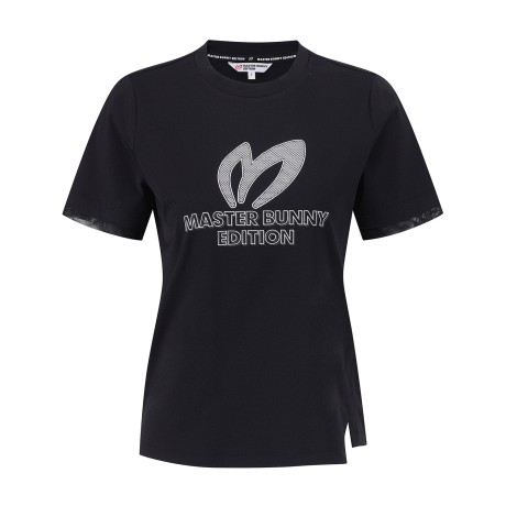 여성 심볼 튤 커프스 반팔 티셔츠