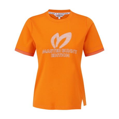 여성 심볼 튤 커프스 반팔 티셔츠