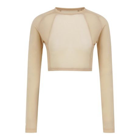 여성 로고 크롭 냉감 메쉬 볼레로