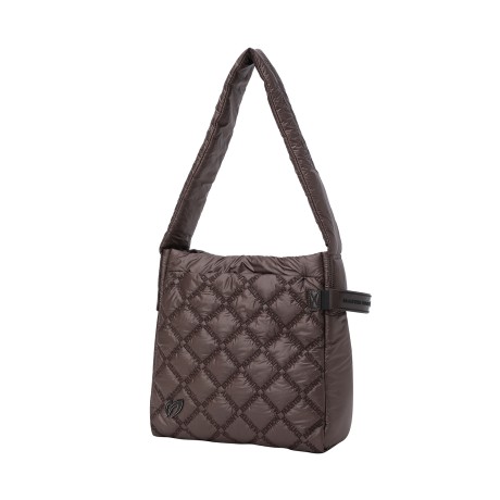 여성 로고 퀼팅 패딩 숄더백