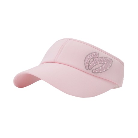 여성 비딩 자수 심볼 리본 썬바이저