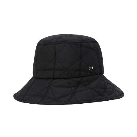 여성 메탈 심볼 퀼팅 패딩 버킷햇