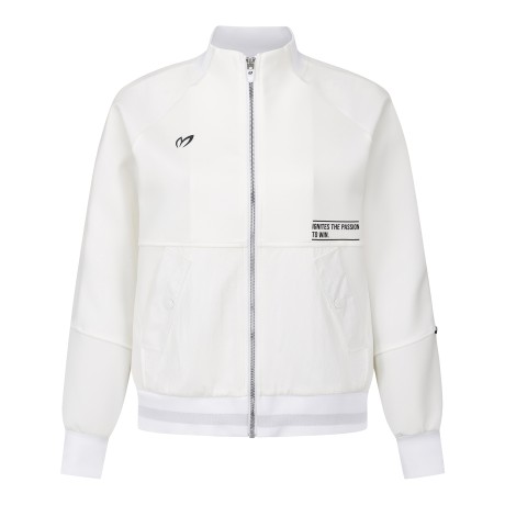 여성 우븐 포켓 집업 점퍼