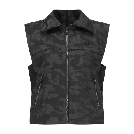 여성 체크 카모 투웨이 칼라 베스트