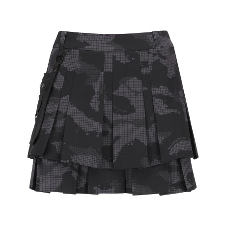 여성 카모 탈착 포켓 큐롯 스커트