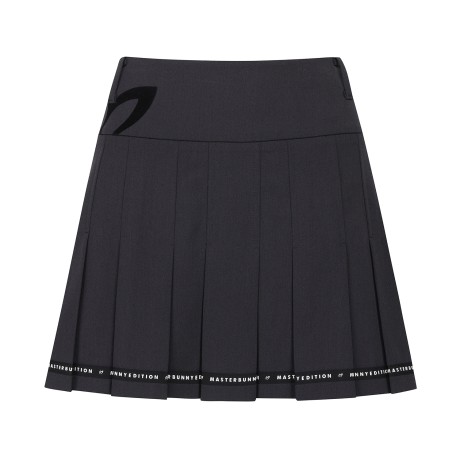 여성 로고 테이프 플리츠 큐롯 스커트