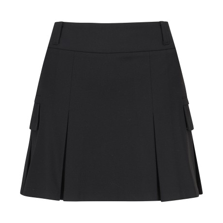 여성 사이드 플랩 포켓 플리츠 큐롯 스커트