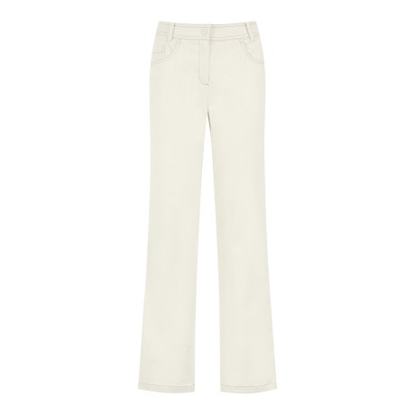 여성 배색 스티치 스트레치 팬츠