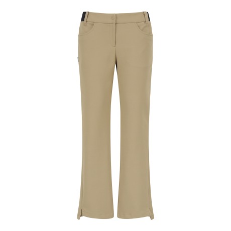 여성 사이드 밴딩 사선 슬릿 팬츠