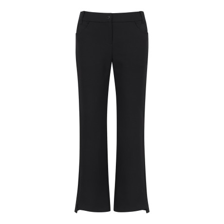 여성 사이드 밴딩 사선 슬릿 팬츠