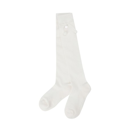 여성 심볼 폼폼이 리본 논슬립 니삭스