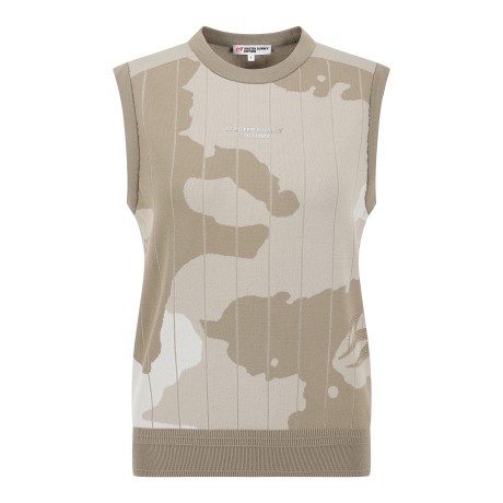 여성 카모 리벳 심볼 우븐 믹스 베스트