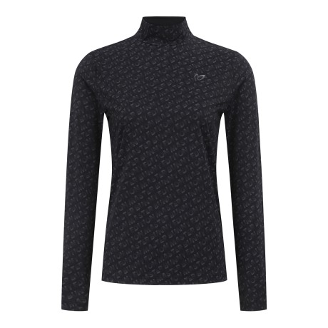 여성 사선 도트 로고 긴팔 티셔츠