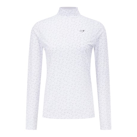 여성 사선 도트 로고 긴팔 티셔츠