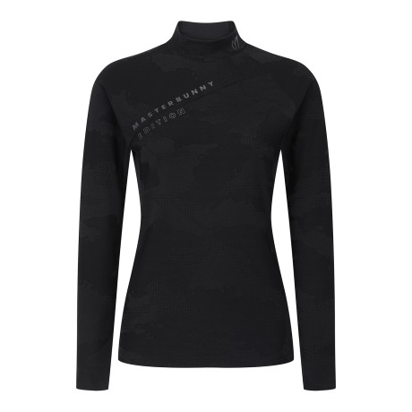 여성 체크 카모 사선 로고 티셔츠