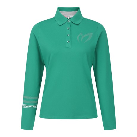 여성 도트 심볼 카라 긴팔 티셔츠