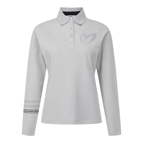 여성 도트 심볼 카라 긴팔 티셔츠