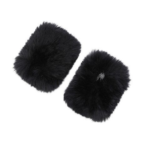 여성 심볼 비즈 브로치 숏 퍼 레그워머