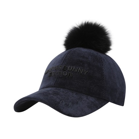 여성 비딩 로고 폼폼이 코듀로이 볼캡