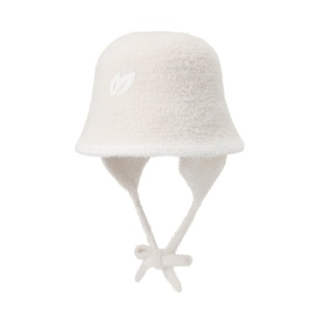 여성 심볼 패치 이어워머 플러피 버킷햇